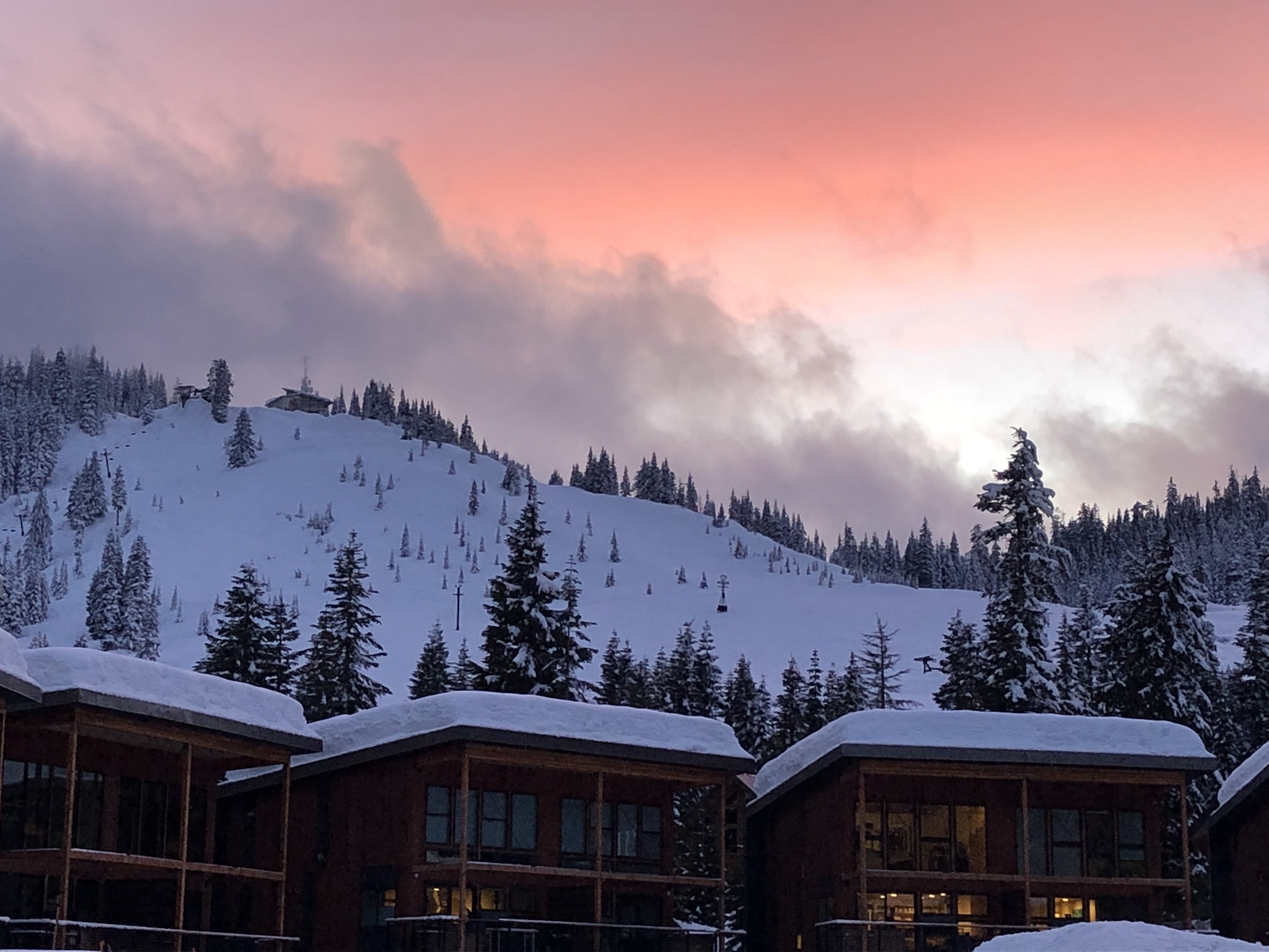 Sunset over Snoqualmie Pass